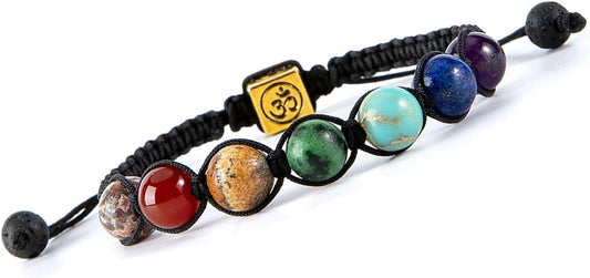 Bivei Chakra Bead Bracelets for Women - 8Mm 7 Chakra Bracelet with Real Stones Meditation Yoga Gemstone Jewelry