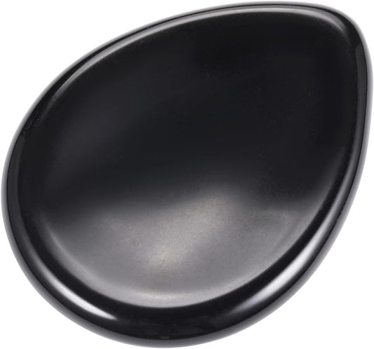 Crystaltears Black Obsidian Crystal Worry Stone Thumble Polished Healing Crystals Pocket Palm Stone Thumb Worry Stones for Anxiety Stress Relief Crystal Therapy